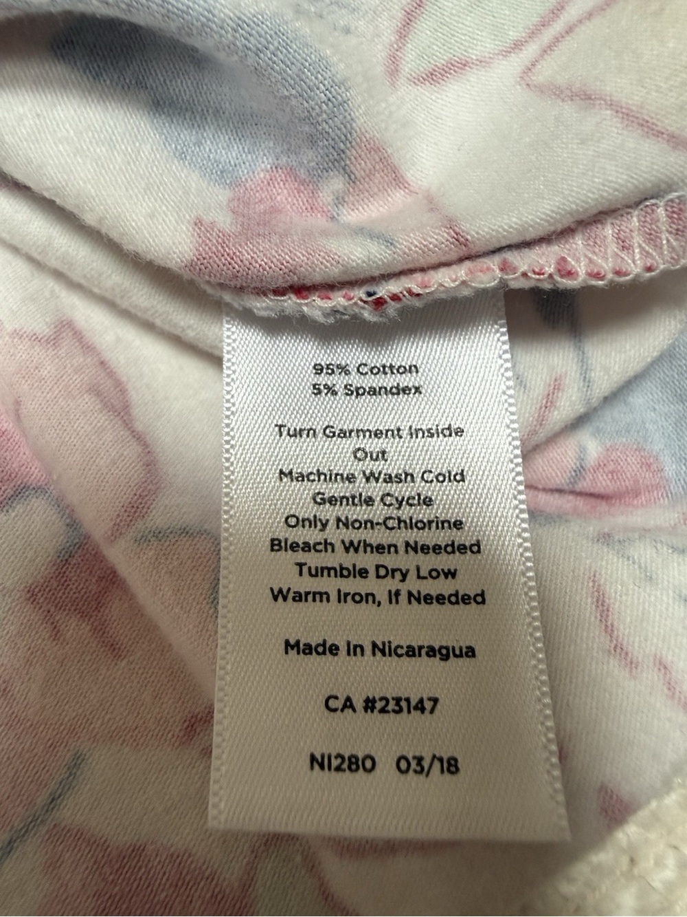 Talbots Cotton Floral Boatneck Shirt Size XL - Picture 6 of 6